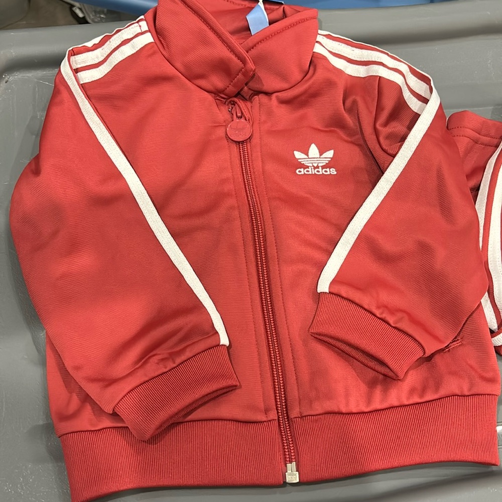 Adidas originals 2 piece firebird set rusty red color